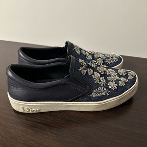 Authentic Dior happy denim loafers